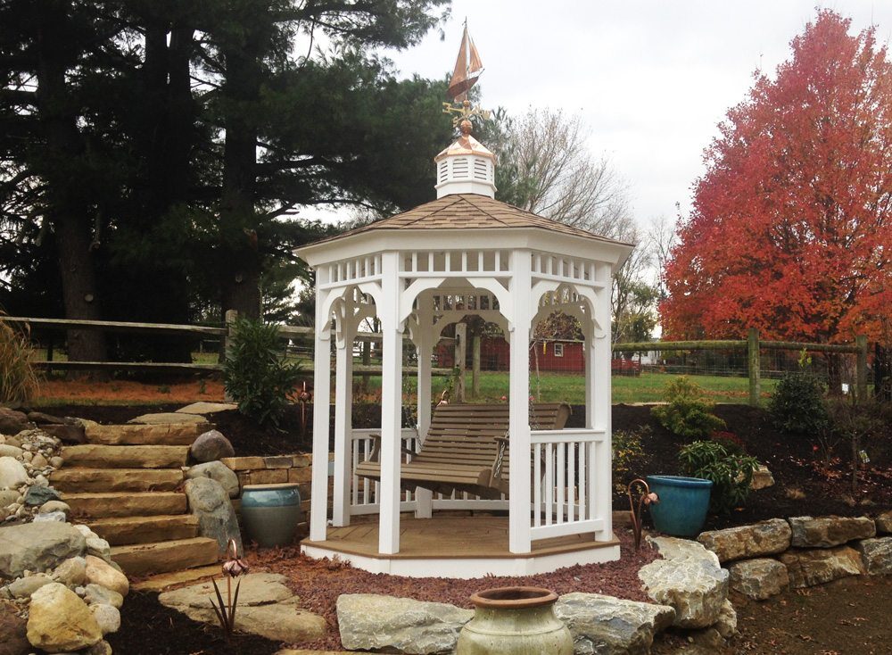 custom vinyl swing gazebo in lancaster pa