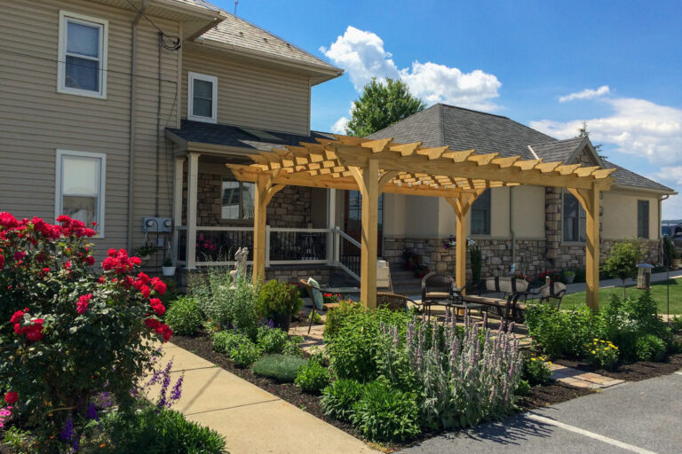 wooden pergola in lancaster