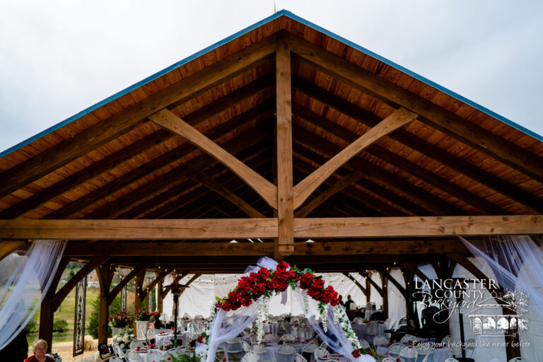 large wedding timber frame pavilion