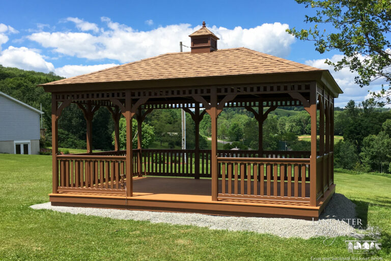 rectangular wooden gazebos