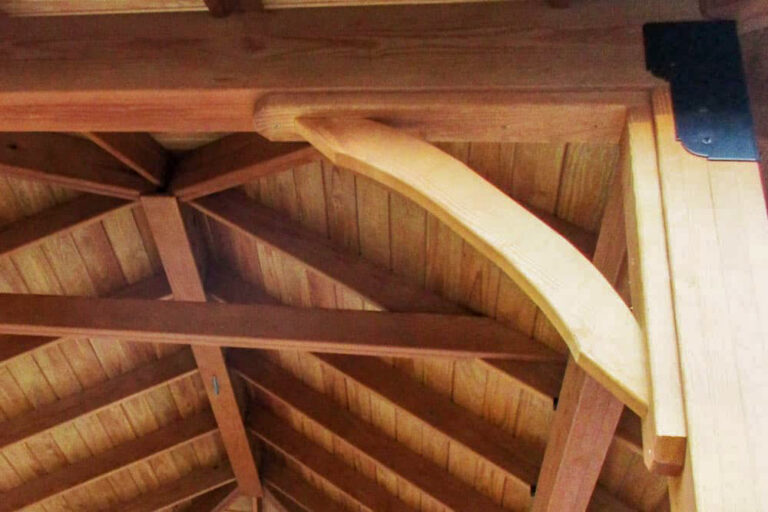 knee brace on a backyard pavilion
