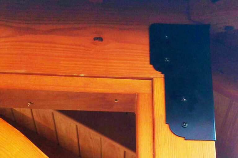 post to beam brace on a pavilion