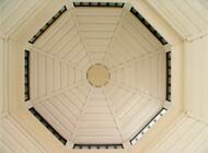 vinyl covered backyard gazebo ceiling