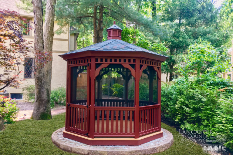 red gazebo