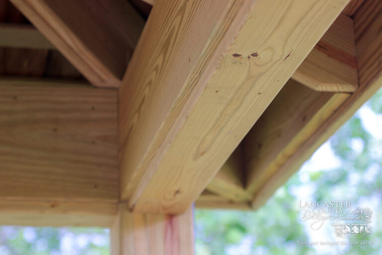 20x20 Wood Commercial Pavilion with slate roof