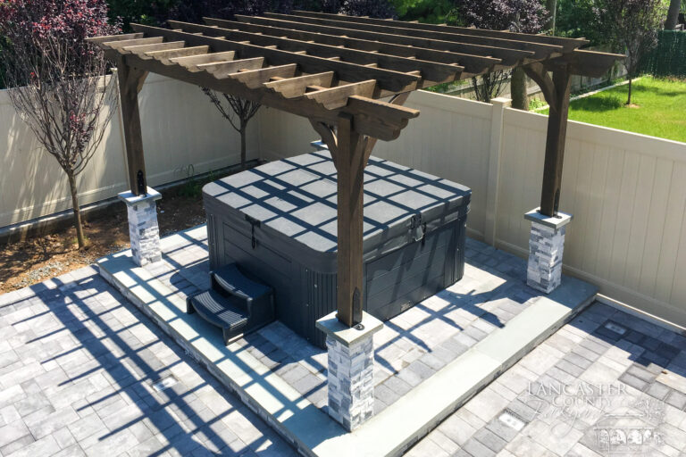 10x12 Stained Cherokee Wooden Pergola