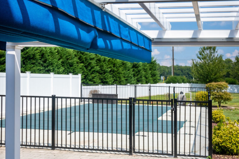 14x16 vinyl pergola with a canopy