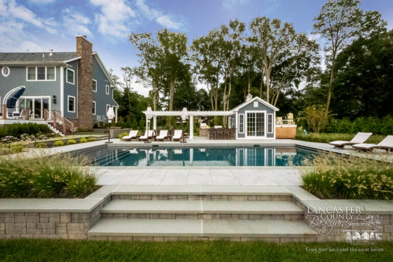 custom poolside pergola