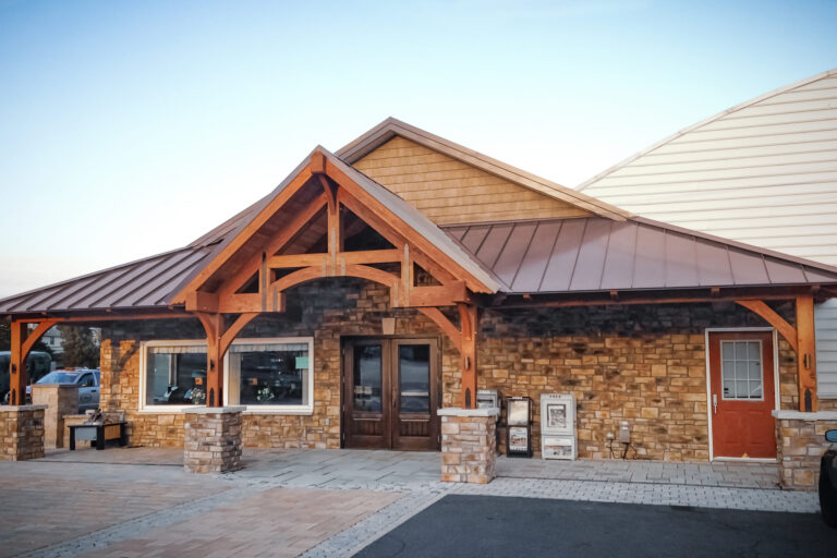 custom timber framing storefront