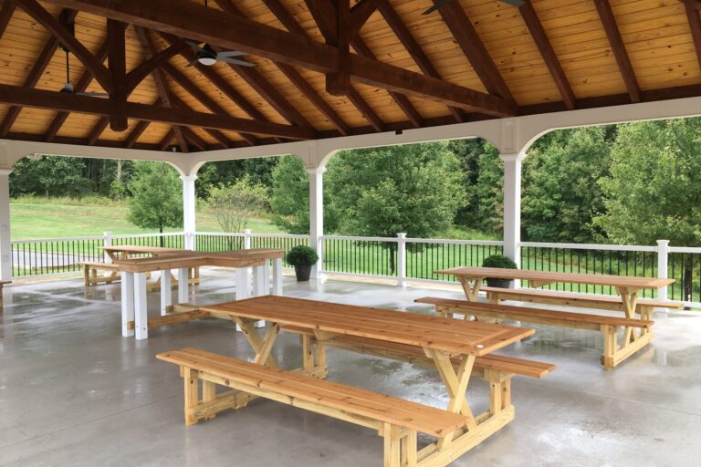 30×45 montford pavilion with timber frame trusses