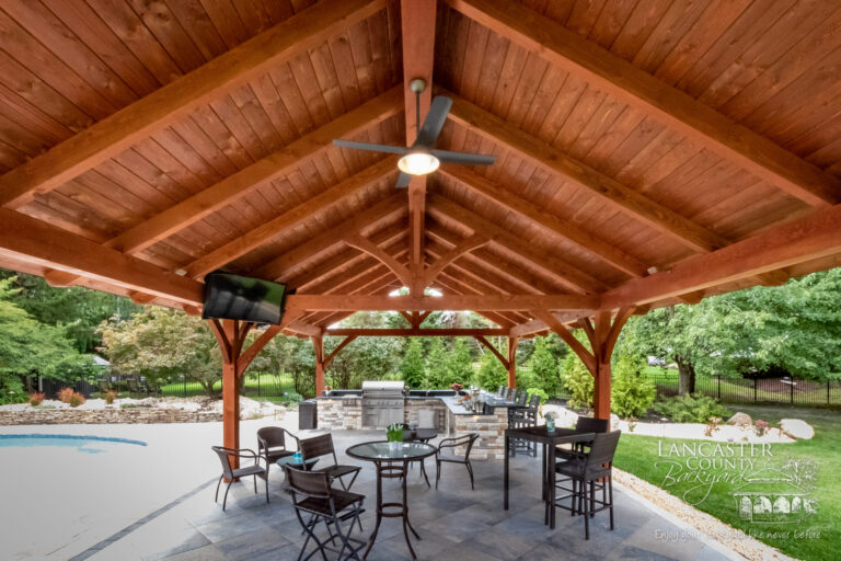 20x40 Kingston timber frame backyard pavilion
