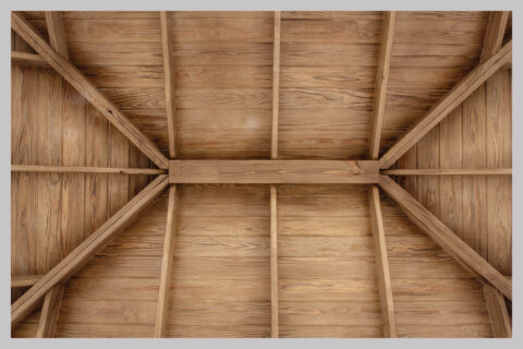 patio pavilion wood ceiling