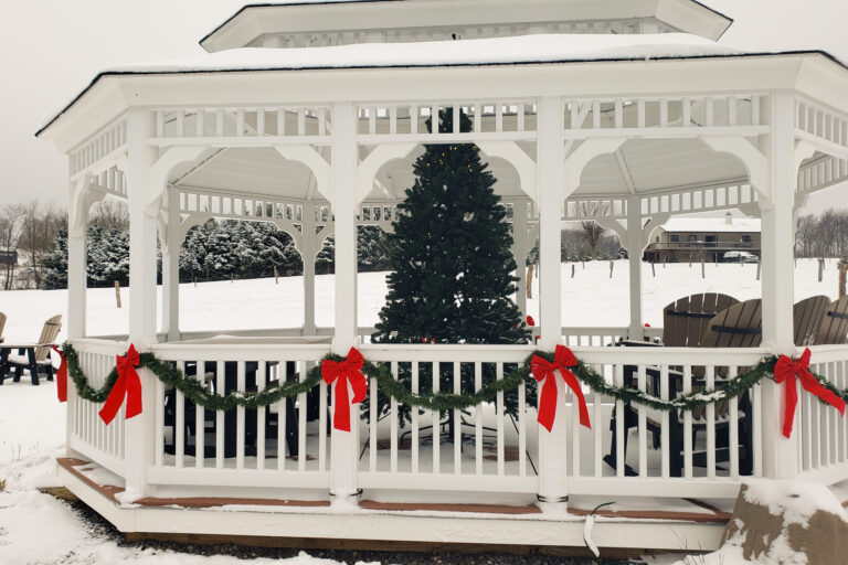 12×18 vinyl gazebo with a double roof