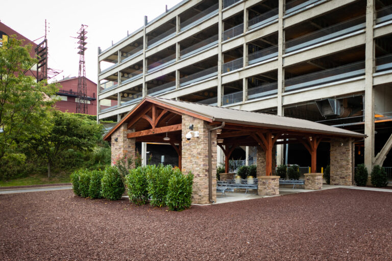 timber frame pavilion in allentown