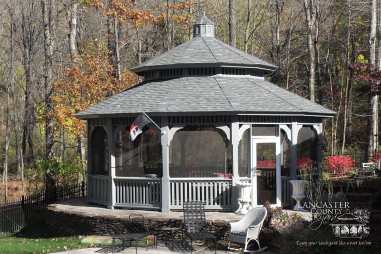 heavy timer dodecagon wood gazebo