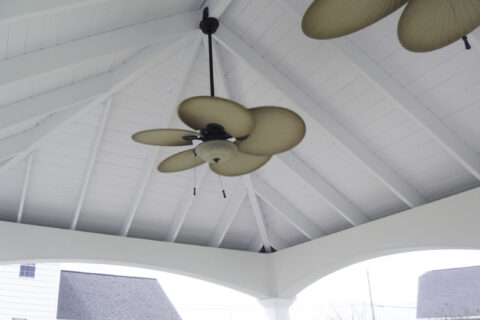 painted wood ceiling
