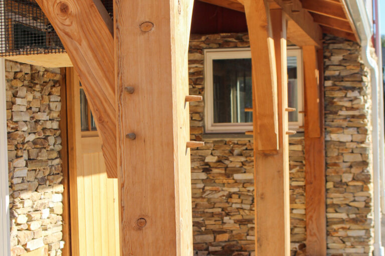 heavy timber frame porch
