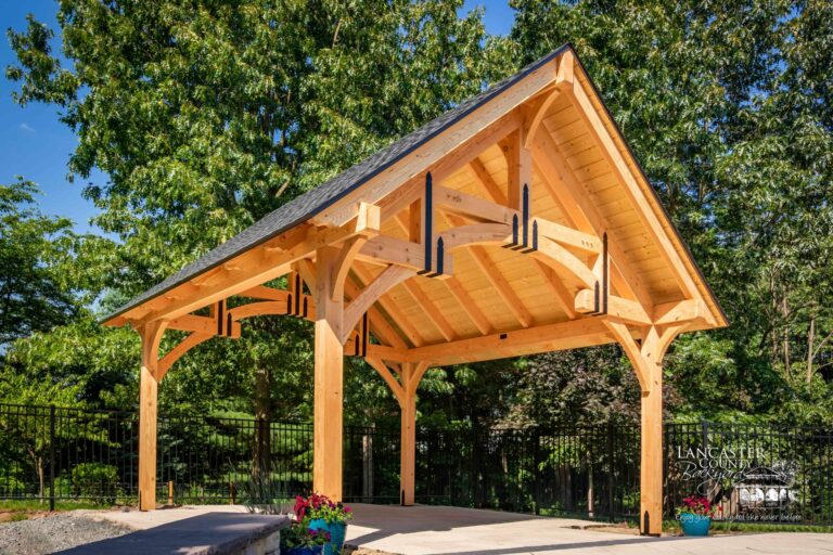 grand teton timber frame pavilion in mohton pa