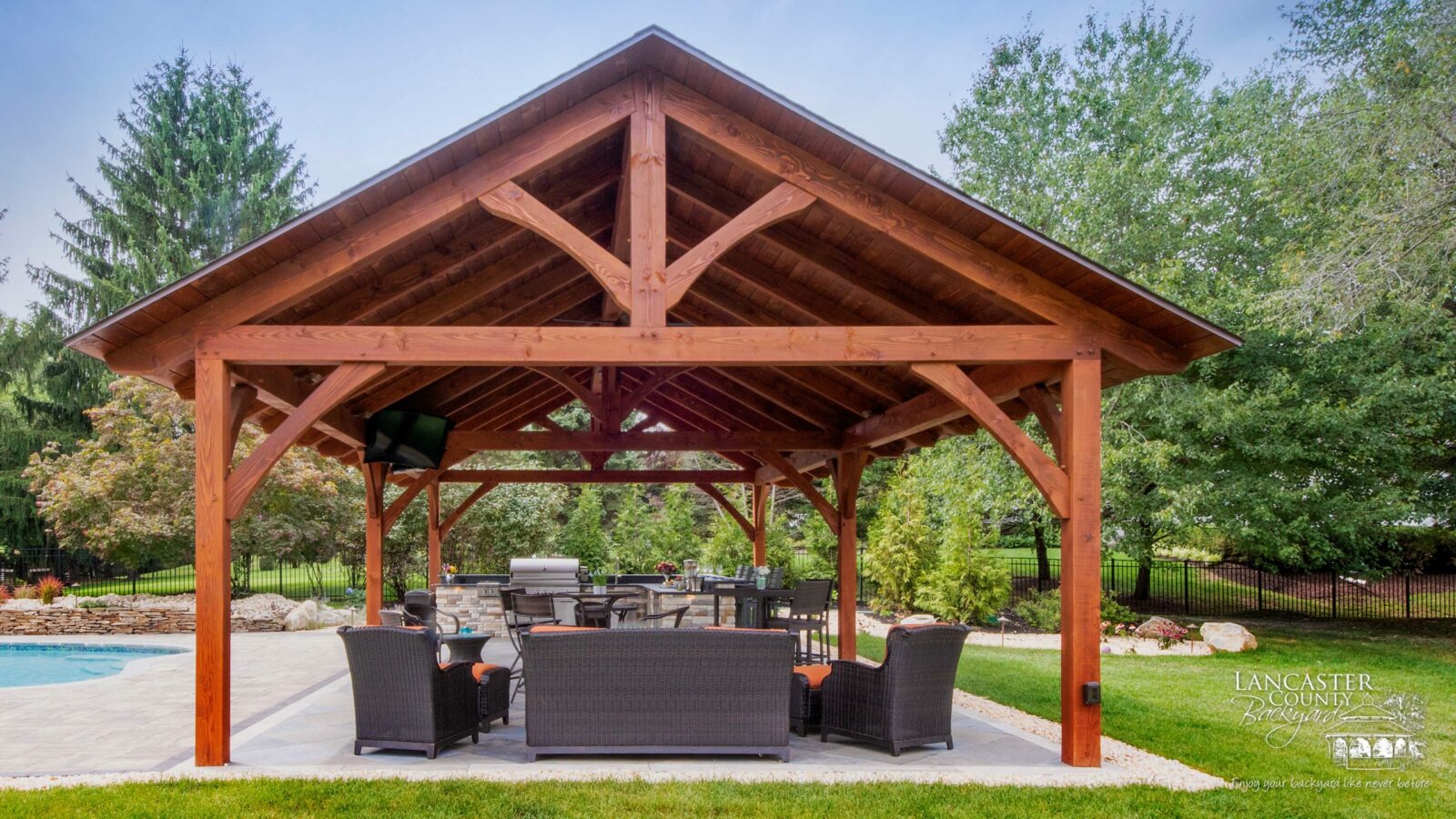 20x40 tim & heather o'connell timber frame pavilion