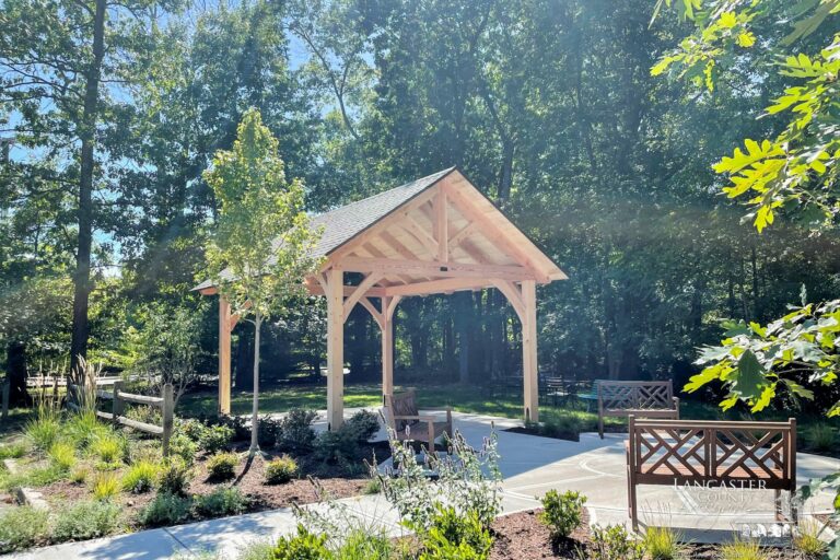 14x18 kingston timber frame pavilion in jackson twp new jersey