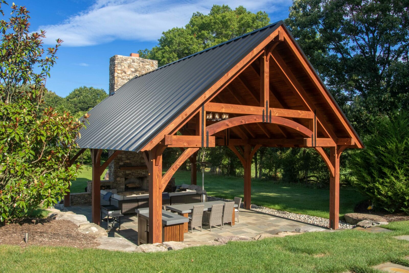 large timber frame pavilion