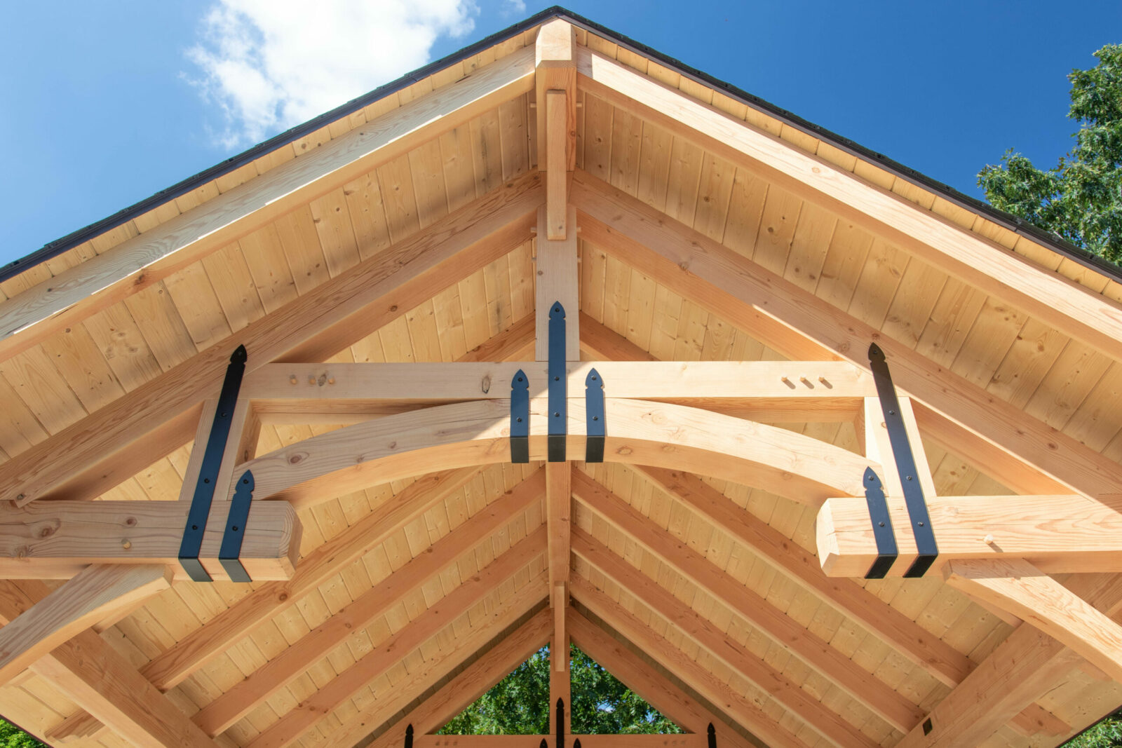 timber framing curved truss