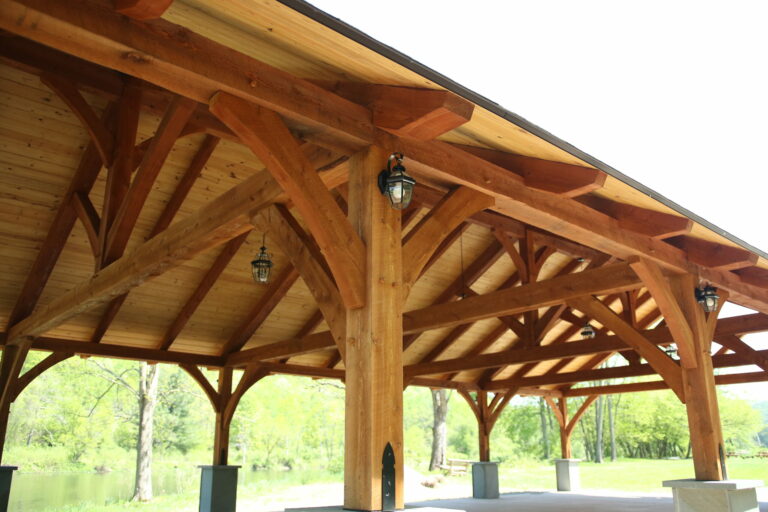 30x60 kingston timber frame pavilion in deposit new york 2