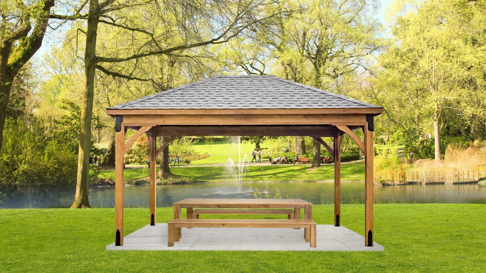 picnic backyard wood pavilion for sale