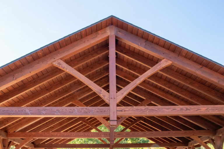 details of a kingston timber frame pavilion