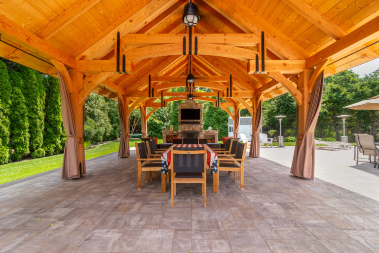 20x34 Grand Teton Timber Frame Pavilion interior 768x512 c