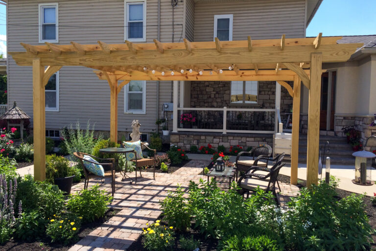 wooden pergola at country view lancaster pa