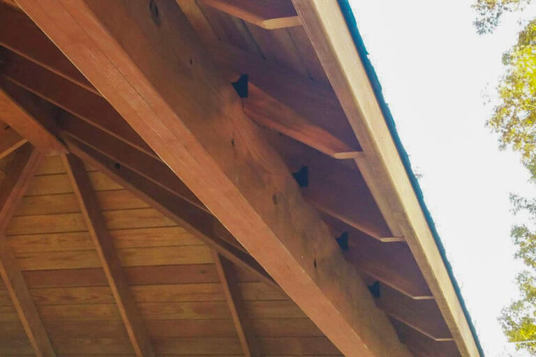 rafter beam for a backayrd structure