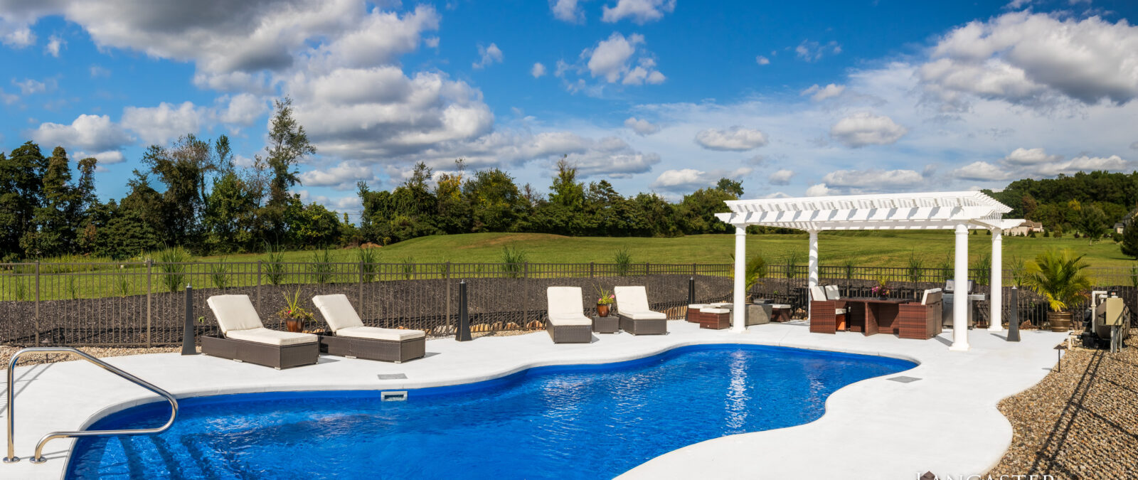 luxury poolside modern pergola for sale in mertztown pa