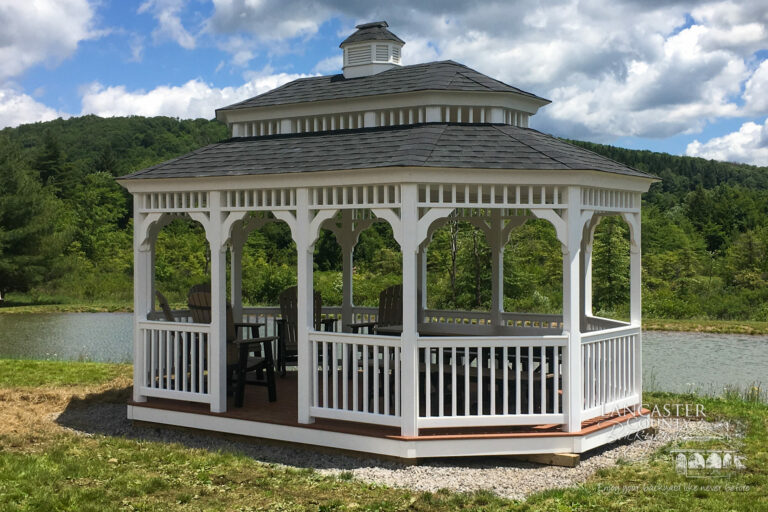 12×18 gazebo with a double roof