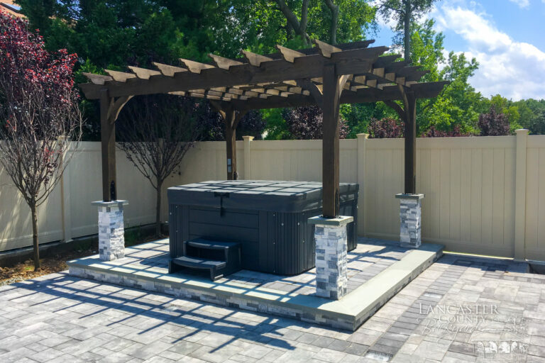10x12 Stained Wooden Pergola