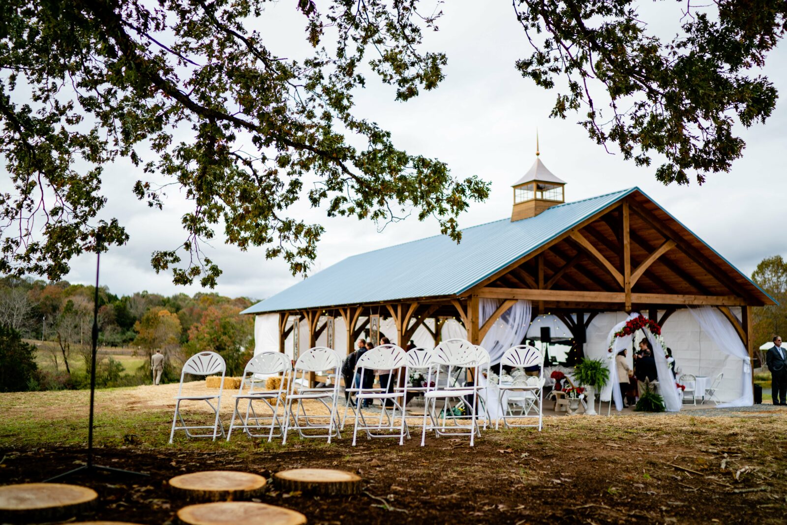 wedding ceremony in kingston large pavilion